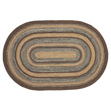 Espresso Jute Braided Rug Oval with Rug Pad 4'x6' VHC Brands - The Fox Decor